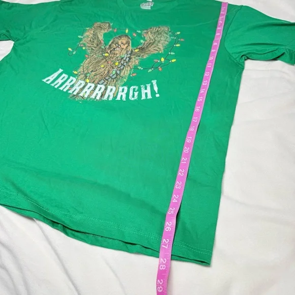 Star Wars Green Chewbacca Holiday Lights Tee - Picture 10 of 10